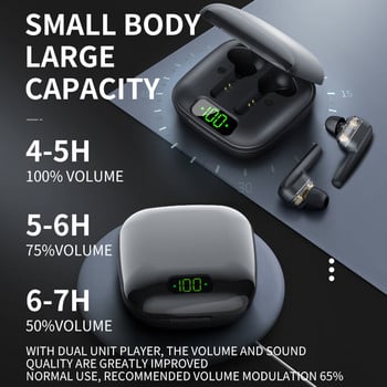 Ασύρματα ακουστικά TWS Στερεοφωνικά ακουστικά συμβατά με Bluetooth διπλές μονάδες 4 ηχεία Ακουστικά μουσικής Αθλητικά ακουστικά HD Κλήση με μικρόφωνο