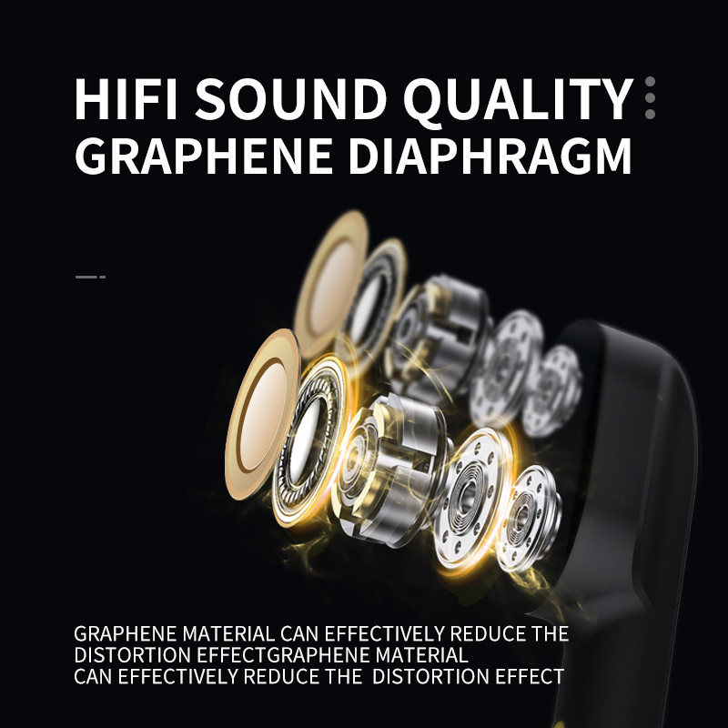 Căști fără fir TWS Căști stereo compatibile cu Bluetooth Unități duble 4 difuzoare Muzică Căști Sport Căști Apel HD cu microfon