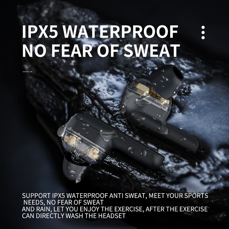 Căști fără fir TWS Căști stereo compatibile cu Bluetooth Unități duble 4 difuzoare Muzică Căști Sport Căști Apel HD cu microfon