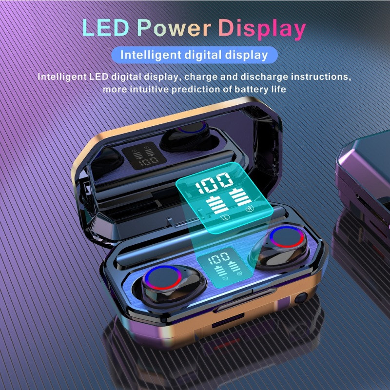 Nove TWS bežične slušalice Bluetooth slušalice Sportske slušalice Gaming slušalice Prijenosni LED zaslon s bankom napajanja fone de ouvido