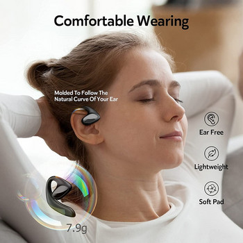 5.1 Ακουστικά Bluetooth Air Conduction Μείωση θορύβου Αθλητικά αδιάβροχα ασύρματα ακουστικά με Mic Ear Hooks Headsets Earbuds