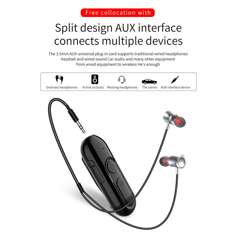 Căști Bluetooth cu fixare cu microfon Stereo Subwoofer Căști Buletooth Standby lung Reducere zgomot Căști fără fir