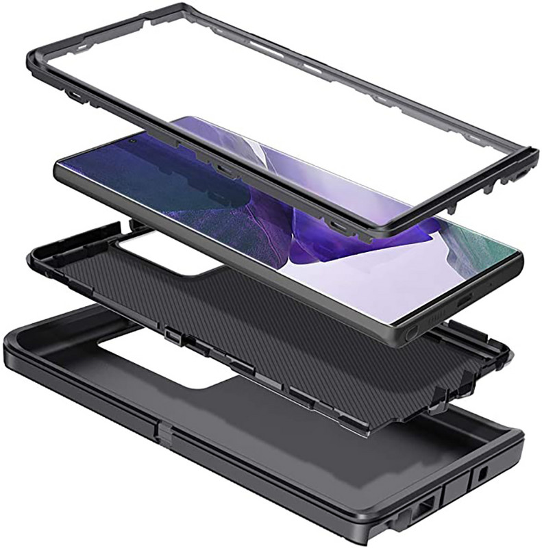 Husă de protecție robustă și durabilă pentru Samsung Galaxy Note 20 Ultra 5G Rezistent la șocuri 3 în 1 Protecție completă a corpului Fără protecție pentru ecran