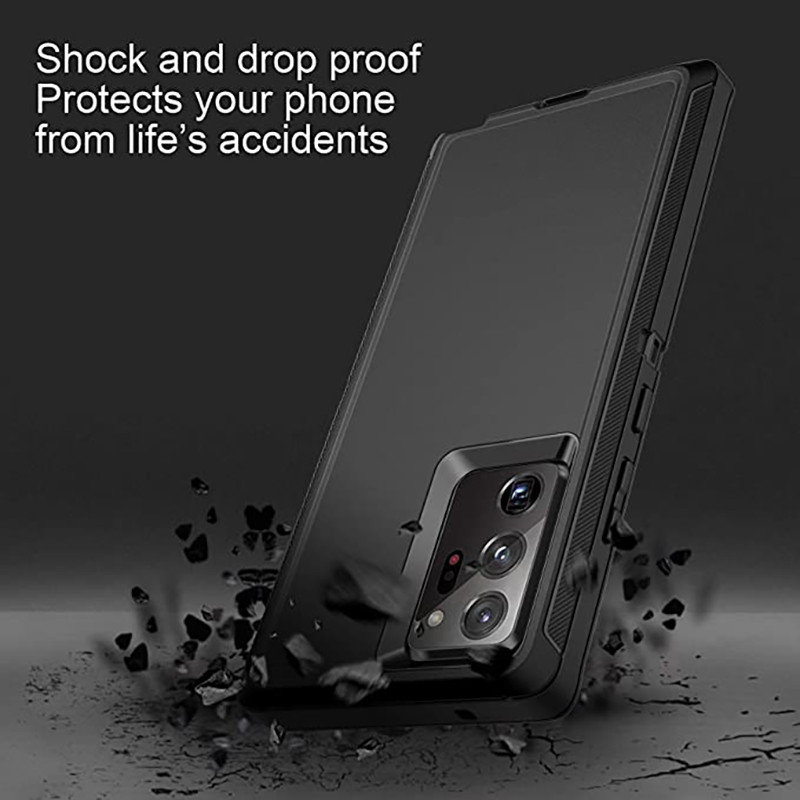Husă de protecție robustă și durabilă pentru Samsung Galaxy Note 20 Ultra 5G Rezistent la șocuri 3 în 1 Protecție completă a corpului Fără protecție pentru ecran