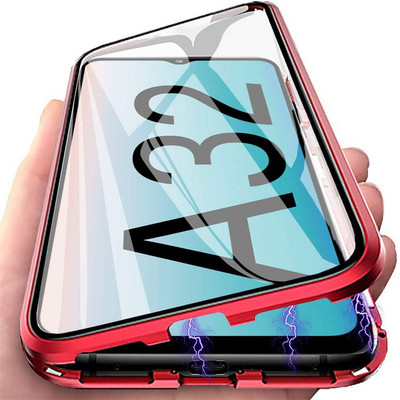 Metalna magnetska adsorpcijska futrola za Samsung S23 S21 S10 S20 S9 S8 S22 Plus Ultra dvostrana staklena futrola za Note 10 20 Ultra 9 8