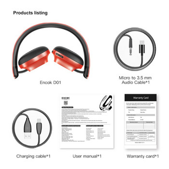 Безжични Bluetooth слушалки Безжични слушалки с микрофон Слушалки за игри Стерео 3,5 мм щепсел