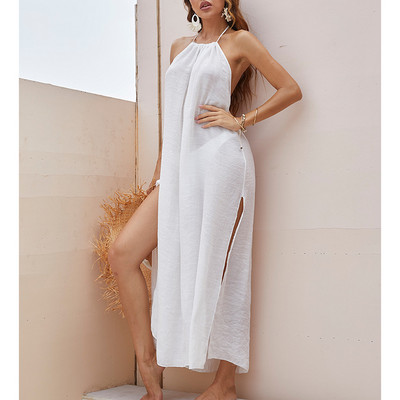 Riseado Solid Sarong Rochie de plajă Costume de baie Acoperă Costumul de baie Sexy cu două părți laterale Femei 2023 Costum de baie fără spate.