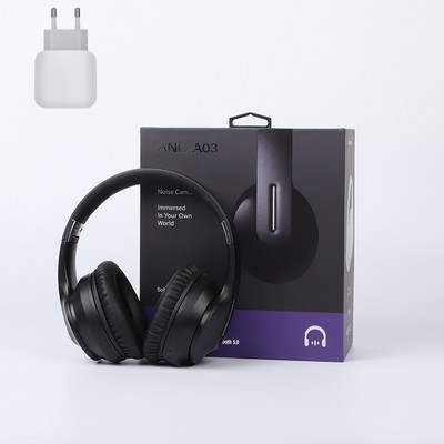 A03 2021 Νέα ασύρματα ακουστικά ακουστικών μείωσης θορύβου Bluetooth ANC με Mic Gaming Headset Stereo 3,5mm βύσμα