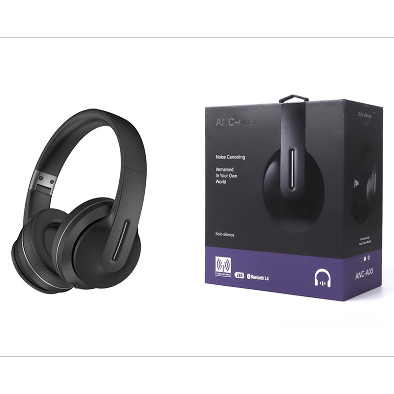 A03 2021 Νέα ασύρματα ακουστικά ακουστικών μείωσης θορύβου Bluetooth ANC με Mic Gaming Headset Stereo 3,5mm βύσμα
