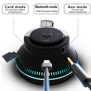 H2 Безжични Bluetooth слушалки Over-ear Слушалки TF карта Музикални слушалки Дълбок бас HIFI Стерео геймърски слушалки Контрол на звука