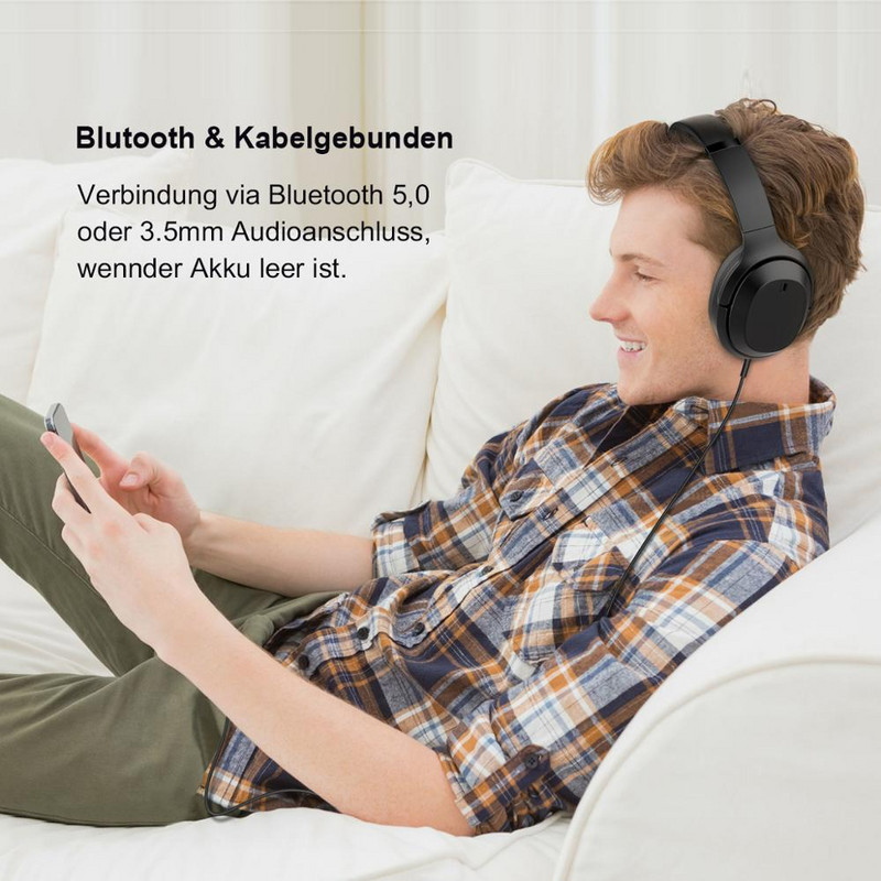 GURSUN M98 slušalice Bluetooth slušalice 5.0 bežične slušalice HiF Stereo sklopive s mikrofonom ANC aktivno poništavanje buke