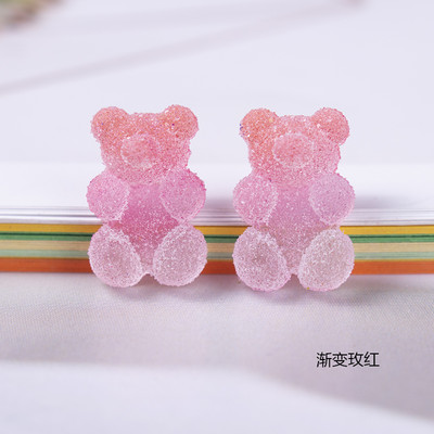 Kawaii 20db Nail Charms Kawaii Pink Cartoon Donut Ice Cream Bear/Candy/Nallipop kevert gyanta akril barkácsolás körömdíszítéshez