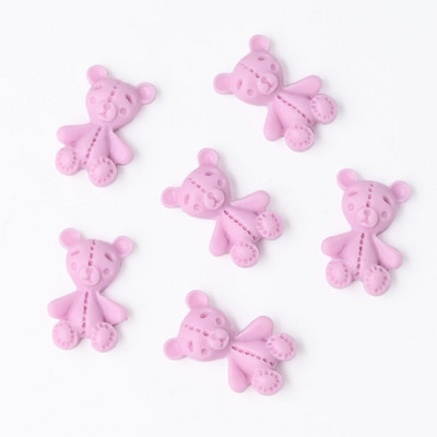 Kawaii 20db Nail Charms Kawaii Pink Cartoon Donut Ice Cream Bear/Candy/Nallipop kevert gyanta akril barkácsolás körömdíszítéshez