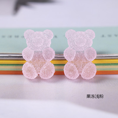 Kawaii 20db Nail Charms Kawaii Pink Cartoon Donut Ice Cream Bear/Candy/Nallipop kevert gyanta akril barkácsolás körömdíszítéshez