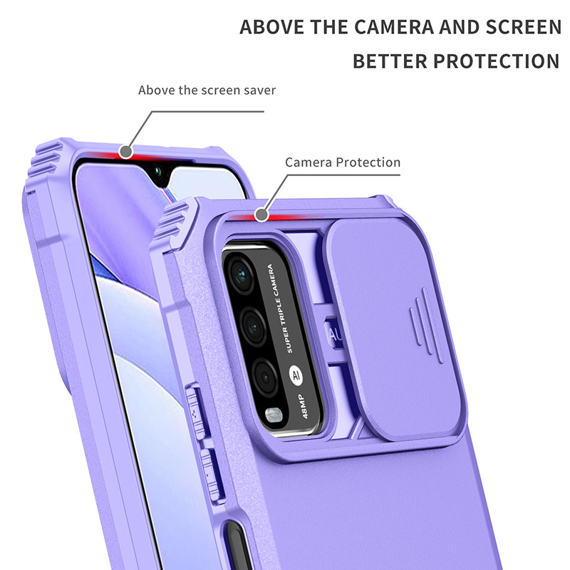 Uus Stereo Stand Push Pull Objektiivi kaitseümbris Fundas Xiaomi Redmi Note 11 T10 S 10C 9A 9 9C 9T 8 POCO M3 X3 X4 Pro kate