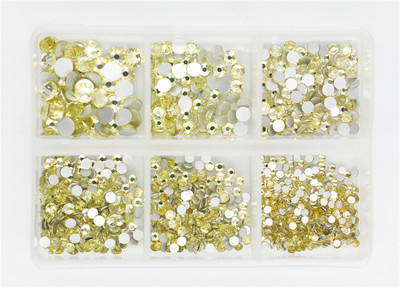 12 rešetki 120 komada različitih veličina boja stakleni kristal AB kamenčić prozirni ravni 3D svjetlucavi ukrasi za nokte sa kamenčićima