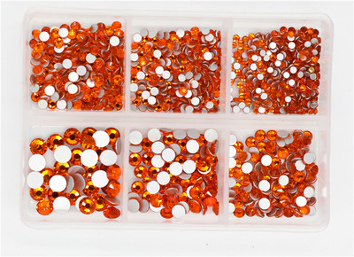 12 rešetki 120 komada različitih veličina boja stakleni kristal AB kamenčić prozirni ravni 3D svjetlucavi ukrasi za nokte sa kamenčićima