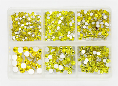 12 rešetki 120 komada različitih veličina boja stakleni kristal AB kamenčić prozirni ravni 3D svjetlucavi ukrasi za nokte sa kamenčićima