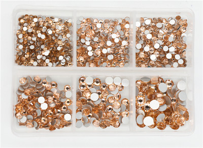 12 rešetki 120 komada različitih veličina boja stakleni kristal AB kamenčić prozirni ravni 3D svjetlucavi ukrasi za nokte sa kamenčićima