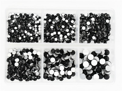 12 rešetki 120 komada različitih veličina boja stakleni kristal AB kamenčić prozirni ravni 3D svjetlucavi ukrasi za nokte sa kamenčićima