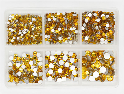 12 rešetki 120 komada različitih veličina boja stakleni kristal AB kamenčić prozirni ravni 3D svjetlucavi ukrasi za nokte sa kamenčićima