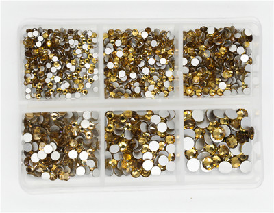 12 rešetki 120 komada različitih veličina boja stakleni kristal AB kamenčić prozirni ravni 3D svjetlucavi ukrasi za nokte sa kamenčićima