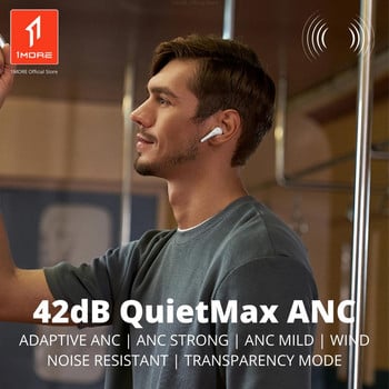 1ΠΕΡΙΣΣΟΤΕΡΑ AERO ασύρματα Bluetooth 5.2 ακουστικά 360° Χωρικός ήχος 42dB Hybrid ANC Ακύρωση θορύβου Ακουστικά Smart Loudness Tws