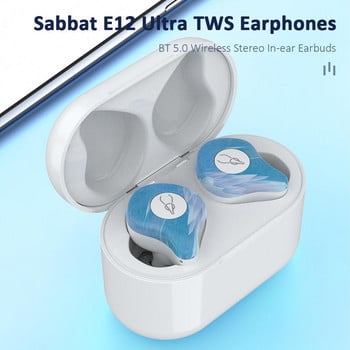Sabbat E12 Ultra TWS Qualcomm Bluetooth 5.0 Aptx Безжични слушалки Спортни HiFi стерео слушалки Слушалки за намаляване на шума Слушалки G12 Elite