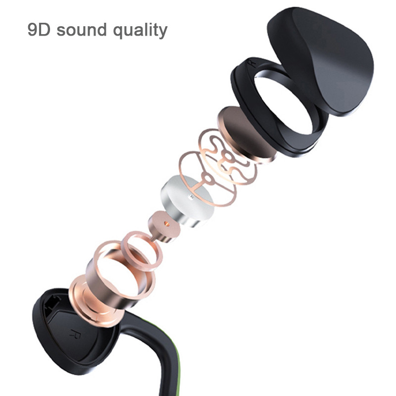 Slúchadlá Adzuki Bean s kostným vedením, Bluetooth 5.0, vodotesné, pre šport, beh, vodotesné, HIFI handsfree slúchadlá