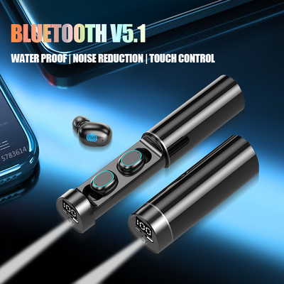 Ασύρματα ακουστικά TWS Bluetooth Ακουστικά Sport Stereo Earbuds Ακουστικά για τηλέφωνο με θήκη φόρτισης 2200mAh Power Bank