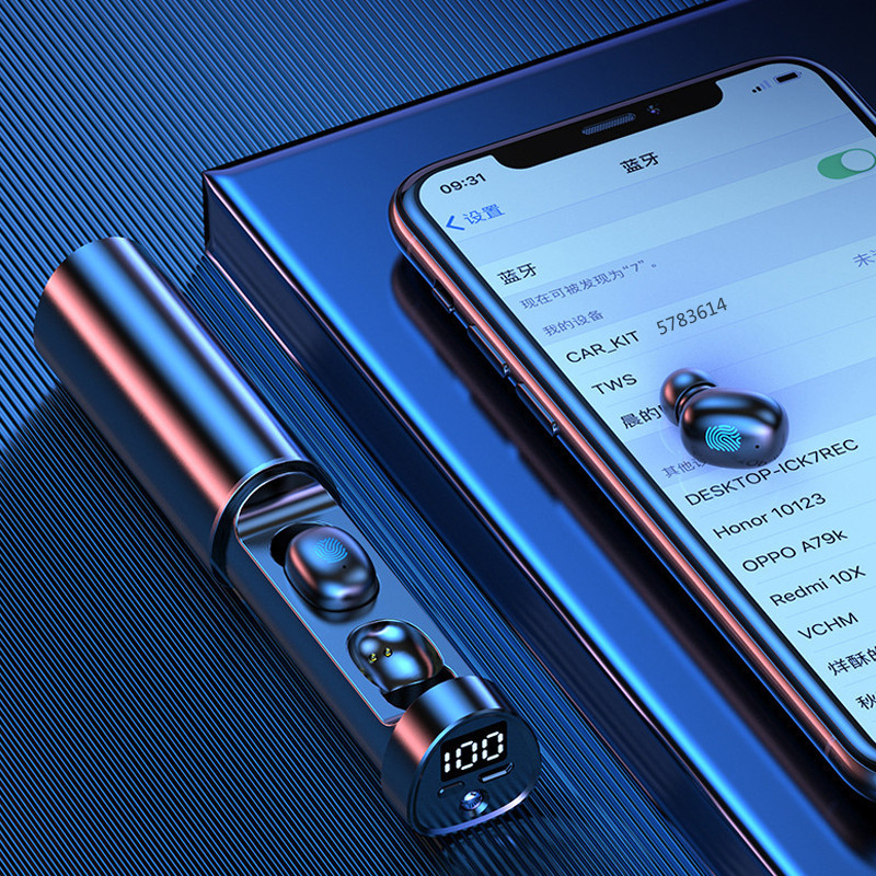 Bežične slušalice TWS Bluetooth slušalice Sport Stereo Earbuds Slušalice za telefon s 2200mAh kućištem za punjenje Power Bank