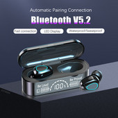 Ασύρματο ακουστικό TWS Bluetooth 5.2 Stereo Noise Reduction Bass Control Ακουστικό μακράς αναμονής με μικρόφωνο HD