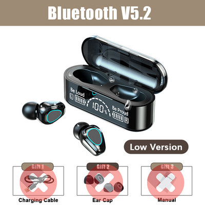 Ασύρματο ακουστικό TWS Bluetooth 5.2 Stereo Noise Reduction Bass Control Ακουστικό μακράς αναμονής με μικρόφωνο HD
