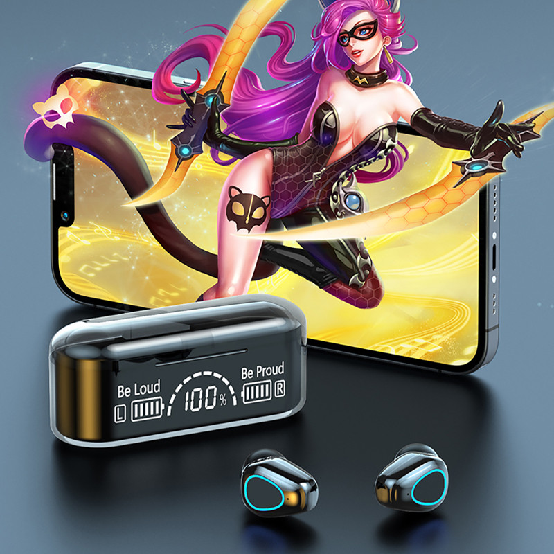 Ασύρματο ακουστικό TWS Bluetooth 5.2 Stereo Noise Reduction Bass Control Ακουστικό μακράς αναμονής με μικρόφωνο HD