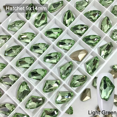 Szabálytalan hegyes aljú sliffel körömdíszítés strassz fejsze forma K9 kristályüveg fényes 3D köröm barkács dekoráció 10/30db