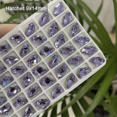 Szabálytalan hegyes aljú sliffel körömdíszítés strassz fejsze forma K9 kristályüveg fényes 3D köröm barkács dekoráció 10/30db