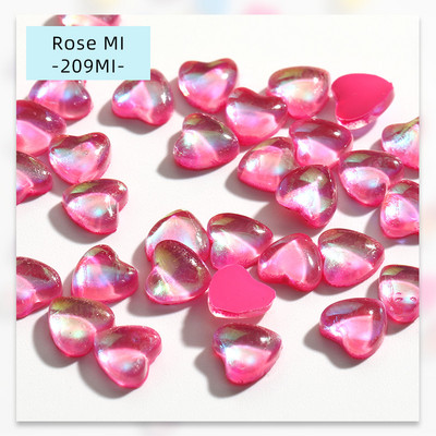 50db Köröm Alkatrészek Szív Mokka Fluoreszkáló Gyanta Charms Strasszok Csillogó Művészeti Kiegészítők Decoracion Uñas Kawaii Kiegészítők