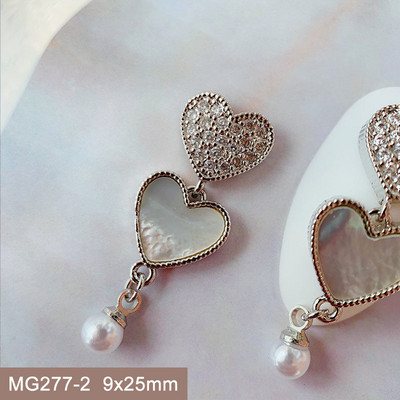 10 komada Love Flower Leptir mašna Legura Nail Art Cirkon Pearl Crystal Metal Manikura Nokti Accesorios Supplies Decorations Charms