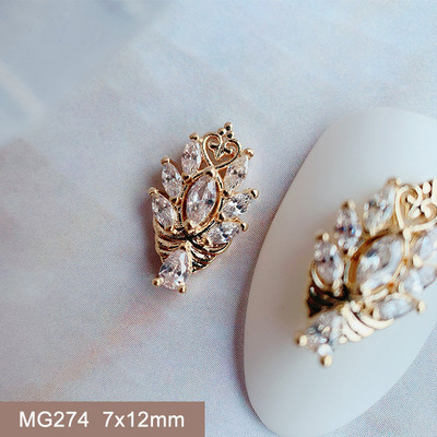 10 komada Love Flower Leptir mašna Legura Nail Art Cirkon Pearl Crystal Metal Manikura Nokti Accesorios Supplies Decorations Charms