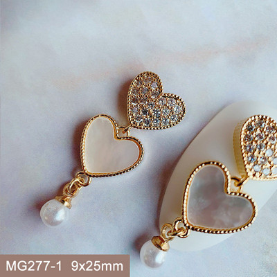 10 komada Love Flower Leptir mašna Legura Nail Art Cirkon Pearl Crystal Metal Manikura Nokti Accesorios Supplies Decorations Charms