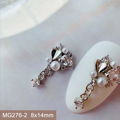 10 komada Love Flower Leptir mašna Legura Nail Art Cirkon Pearl Crystal Metal Manikura Nokti Accesorios Supplies Decorations Charms
