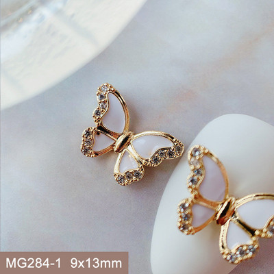 10 komada Love Flower Leptir mašna Legura Nail Art Cirkon Pearl Crystal Metal Manikura Nokti Accesorios Supplies Decorations Charms