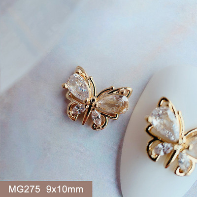 10 komada Love Flower Leptir mašna Legura Nail Art Cirkon Pearl Crystal Metal Manikura Nokti Accesorios Supplies Decorations Charms