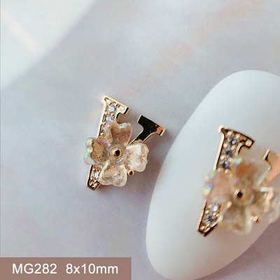 10 komada Love Flower Leptir mašna Legura Nail Art Cirkon Pearl Crystal Metal Manikura Nokti Accesorios Supplies Decorations Charms