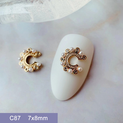 10 komada Love Flower Leptir mašna Legura Nail Art Cirkon Pearl Crystal Metal Manikura Nokti Accesorios Supplies Decorations Charms
