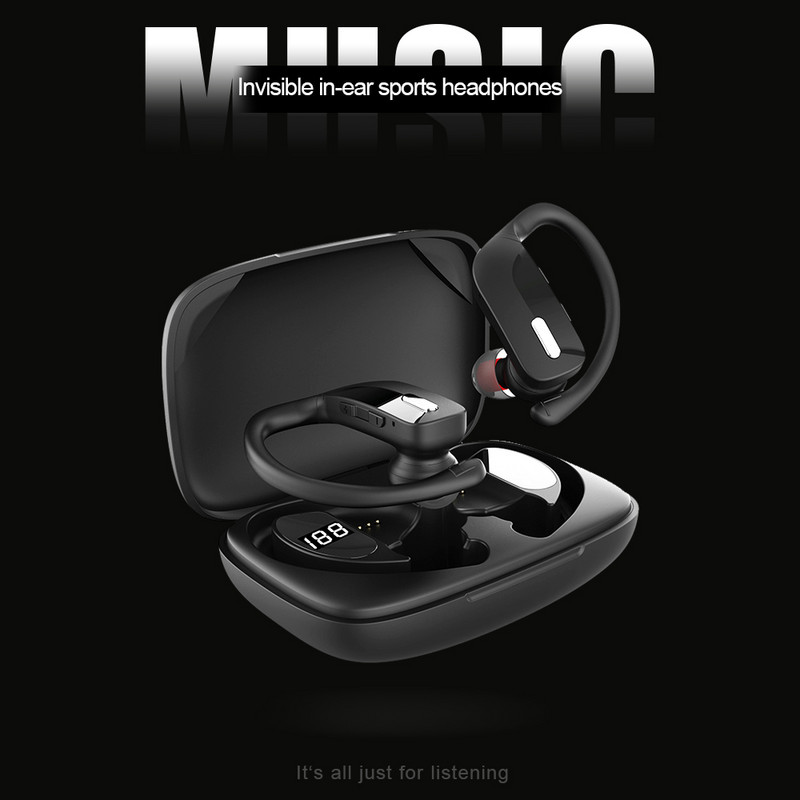 Nove bežične Bluetooth slušalice za slušalice bez ruku, slušalice za sportsko igranje za pametni telefon T17 Tws, veleprodajne vodootporne slušalice s kukicom
