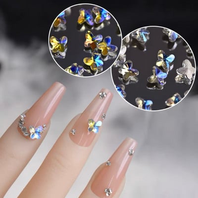 5mm Mini Punct Fluture Nail Art Strass Cristal Stralucitor Piatra Vara 3D Unghii Accesorii Decorative DIY 30/100BUC