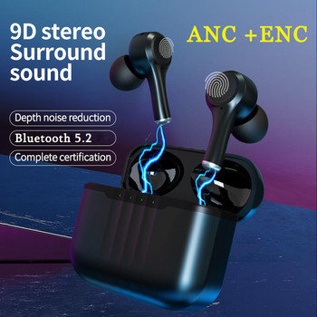 J7 Безжични Bluetooth слушалки IPX5 Водоустойчиви спортни безжични слушалки ANC Слушалки за намаляване на шума с микрофон Слушалки за телефон
