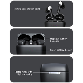 Ασύρματα ακουστικά Bluetooth J8 TWS ANC/ENC Ακουστικά με έλεγχο αφής μείωσης θορύβου με μικρόφωνο IPX5 αδιάβροχο ακουστικό κλήσης HD