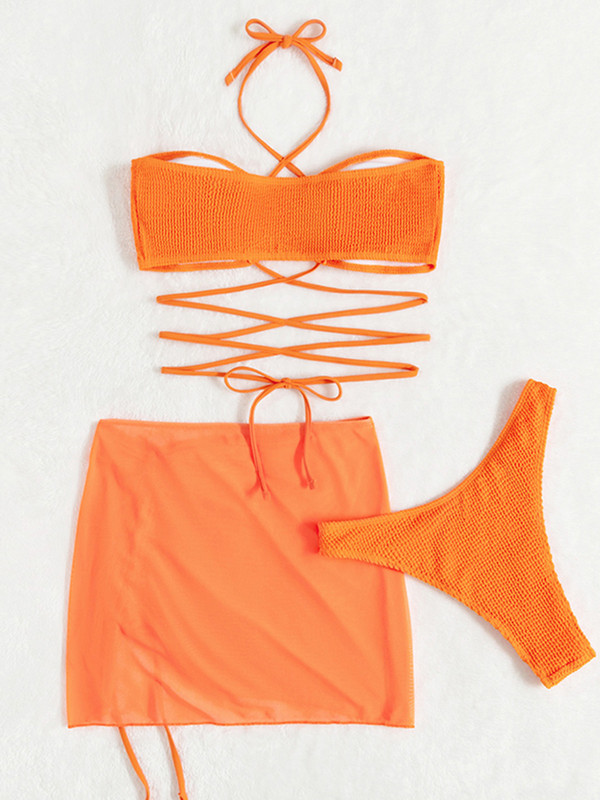 Masszív push up bikini 3 részes női fürdőruha Magasra vágott fürdőruhák fürdőruha conjunto biquinis feminino trajes de baño mujer 2022
